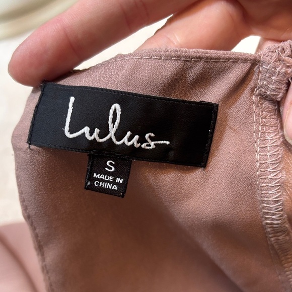 Lulu's Dusty Pink Lace Wrap Blouse - Picture 8 of 8